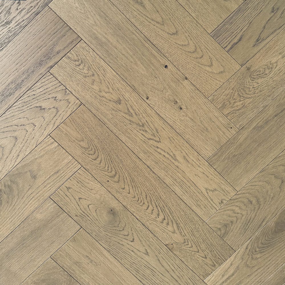 Create Timber Floor Timber Flooring Create Timber Floor Oak Herringbone collection 600mm x 125mm x 14/3mm - HBCT003 Blanc