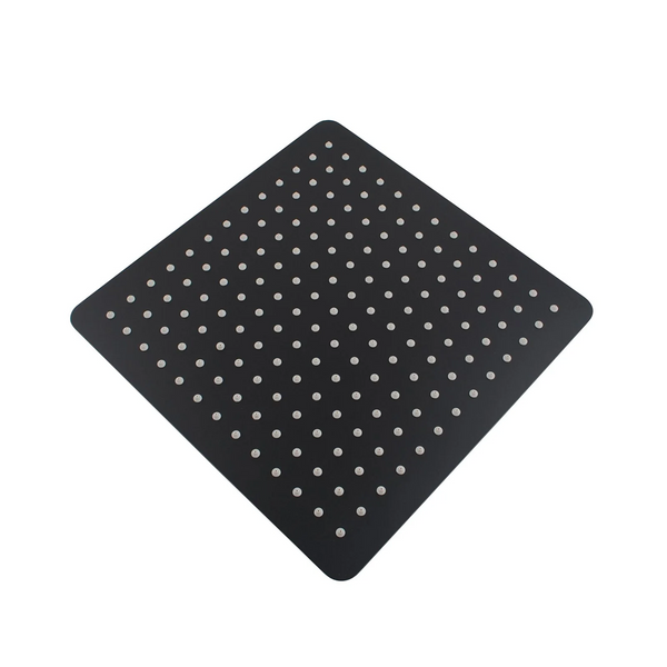 OX0003.SH SUPER-SLIM SQUARE BLACK RAINFALL SHOWER HEAD 300MM