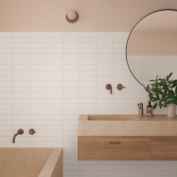 DSS Tile Coastal Equ Blanc Matt 65X200MM Subway Tile 65X200mm