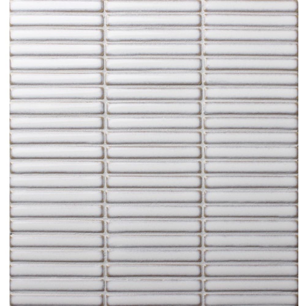 DSS Tile DSS0201 JAPANESE TRACES LINEN WHITE MOSAIC 12X92X8MM ON 284X298MM
