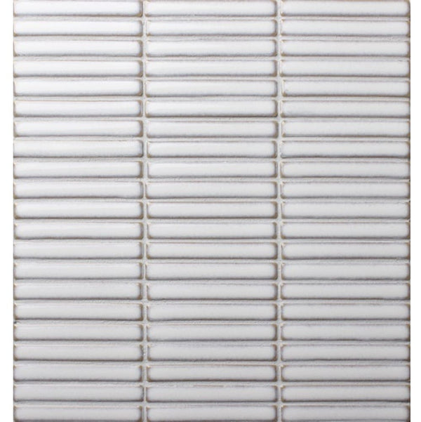 DSS Tile DSS0201 JAPANESE TRACES LINEN WHITE MOSAIC 12X92X8MM ON 284X298MM