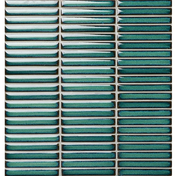DSS Tile DSS0202 JAPANESE TRACES EMERALD GREEN MOSAICS 12X92X8MM ON 284X298MM