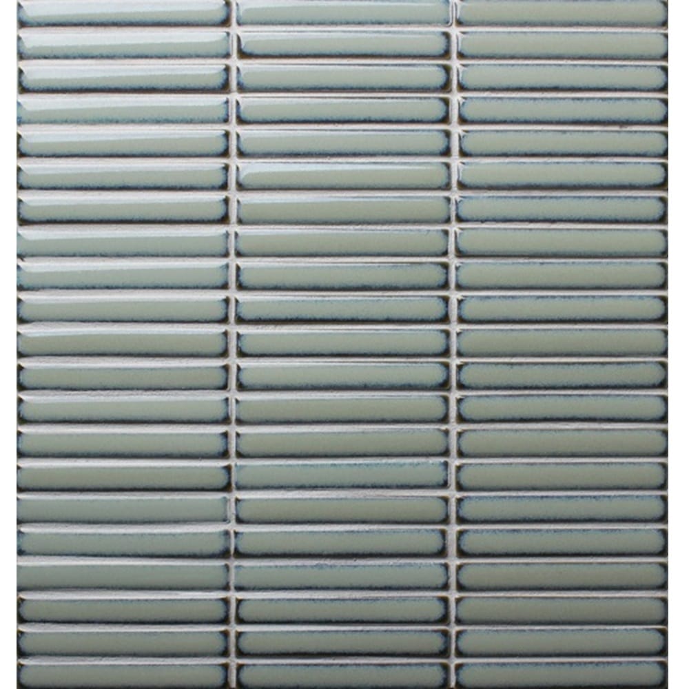 DSS Tile DSS0205 JAPANESE TRACES SAGE GREEN MOSAIC 12X92X8MM ON 284X298MM
