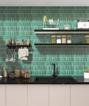 DSS Tile DSS0215 JAPANESE TRACES JADE MIX MOSAIC 12X92X8MM ON 284X298MM