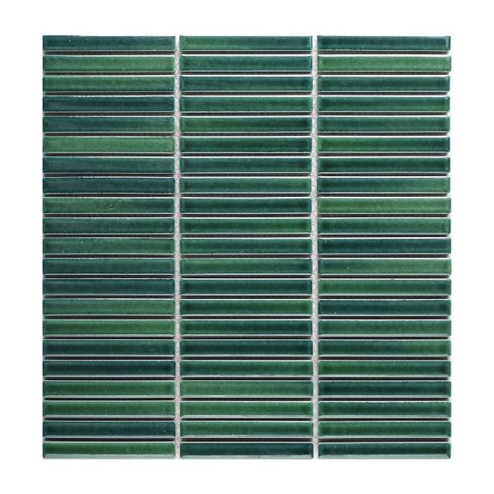 DSS Tile DSS0215 JAPANESE TRACES JADE MIX MOSAIC 12X92X8MM ON 284X298MM