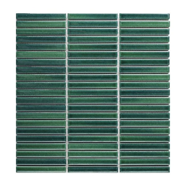 DSS Tile DSS0215 JAPANESE TRACES JADE MIX MOSAIC 12X92X8MM ON 284X298MM