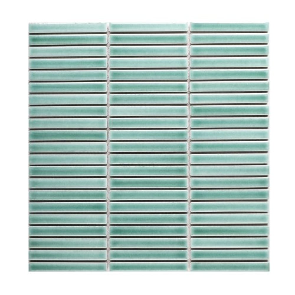 DSS Tile DSS0216 JAPANESE TRACES LEAF GREEN MIX MOSAIC 12X92X8MM ON 284X298MM
