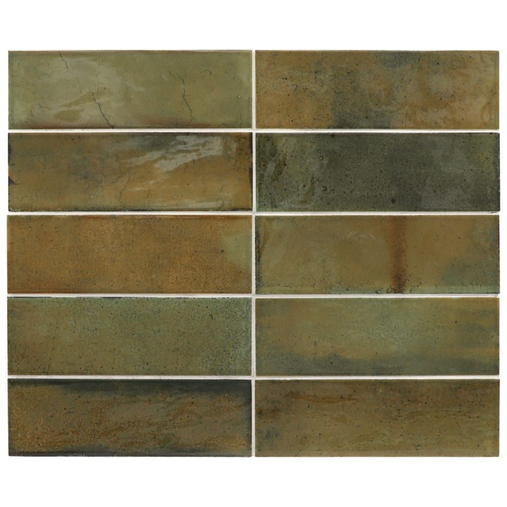 DSS Tile EQU0103 HANOI WILD OLIVE GLOSS 65X200MM 30034 Made in Spain
