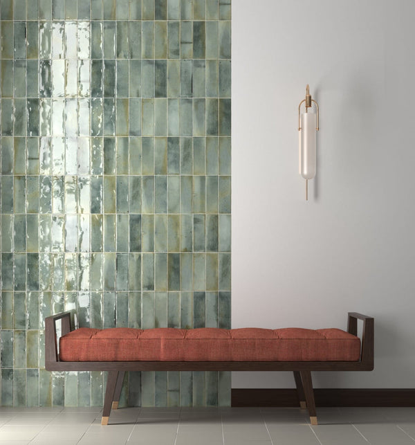 DSS Tile EQU0104 HANOI CELADON GLOSS 65X200MM 30033 Made in Spain