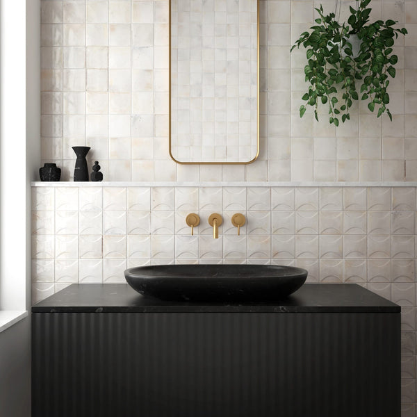 DSS Tile EQU0105 HANOI WHITE GLOSS 100X100MM 30010 Made in Spain
