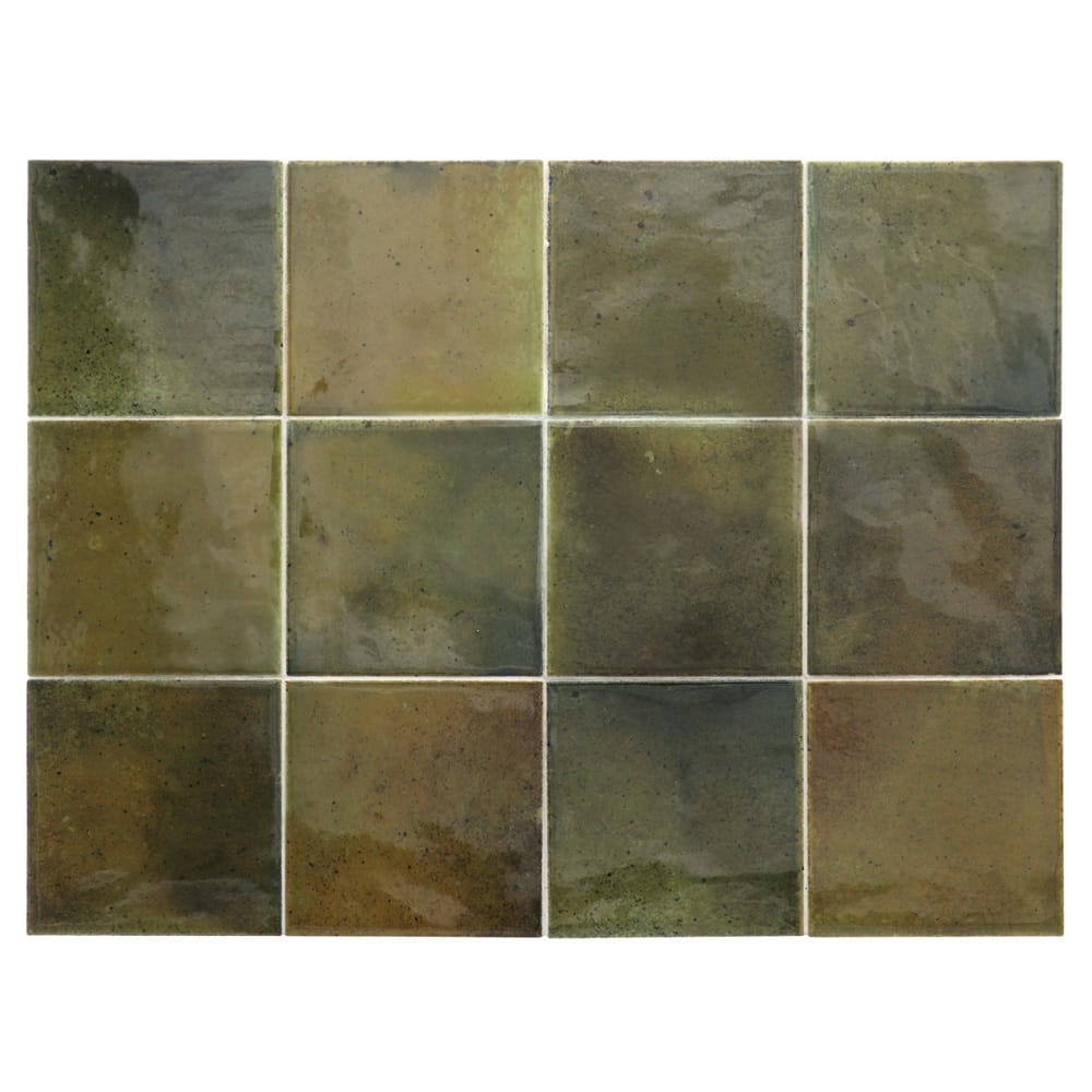 DSS Tile EQU0106 HANOI WILD OLIVE GLOSS 100X100MM 30014 Made in Spain