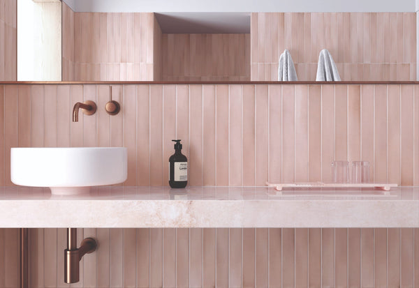 DSS Tile EQU0110 MASSIMO PINK SAND SATIN SUBWAY 50X400MM 31572 Made in Spain