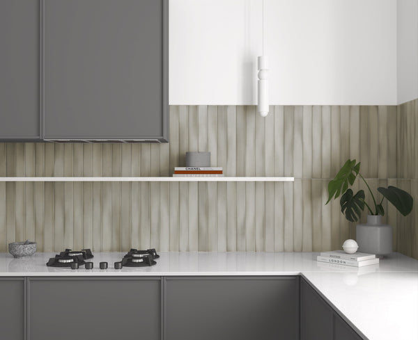 DSS Tile EQU0112 MASSIMO SKYLON GREY SATIN SUBWAY 50X400MM 31574 Made in Spain