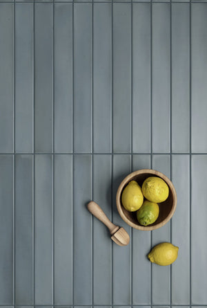 DSS Tile EQU0114 MASSIMO SMOKE BLUE SATIN SUBWAY 50X400MM 31576 Made in Spain