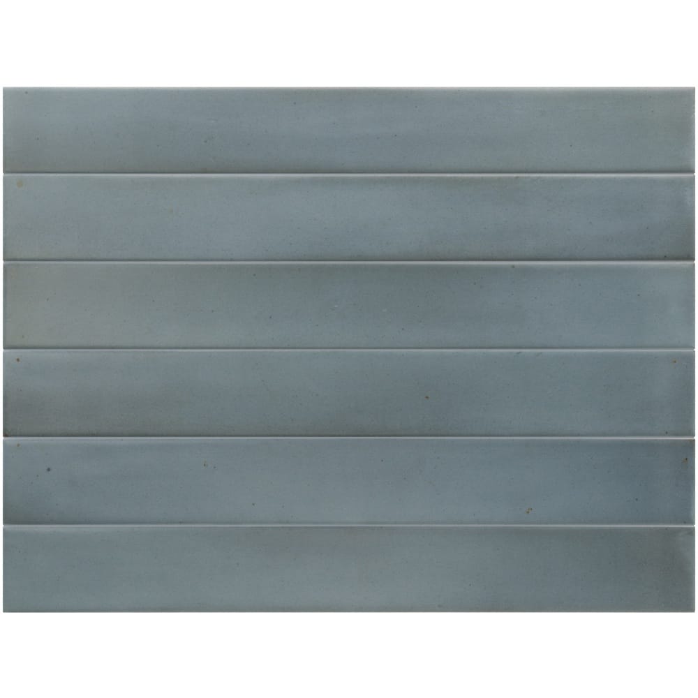 DSS Tile EQU0114 MASSIMO SMOKE BLUE SATIN SUBWAY 50X400MM 31576 Made in Spain