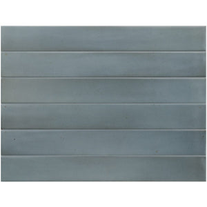DSS Tile EQU0114 MASSIMO SMOKE BLUE SATIN SUBWAY 50X400MM 31576 Made in Spain
