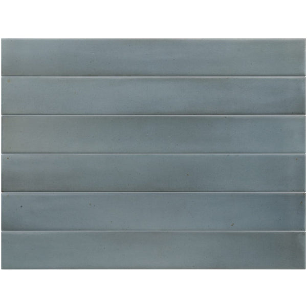 DSS Tile EQU0114 MASSIMO SMOKE BLUE SATIN SUBWAY 50X400MM 31576 Made in Spain