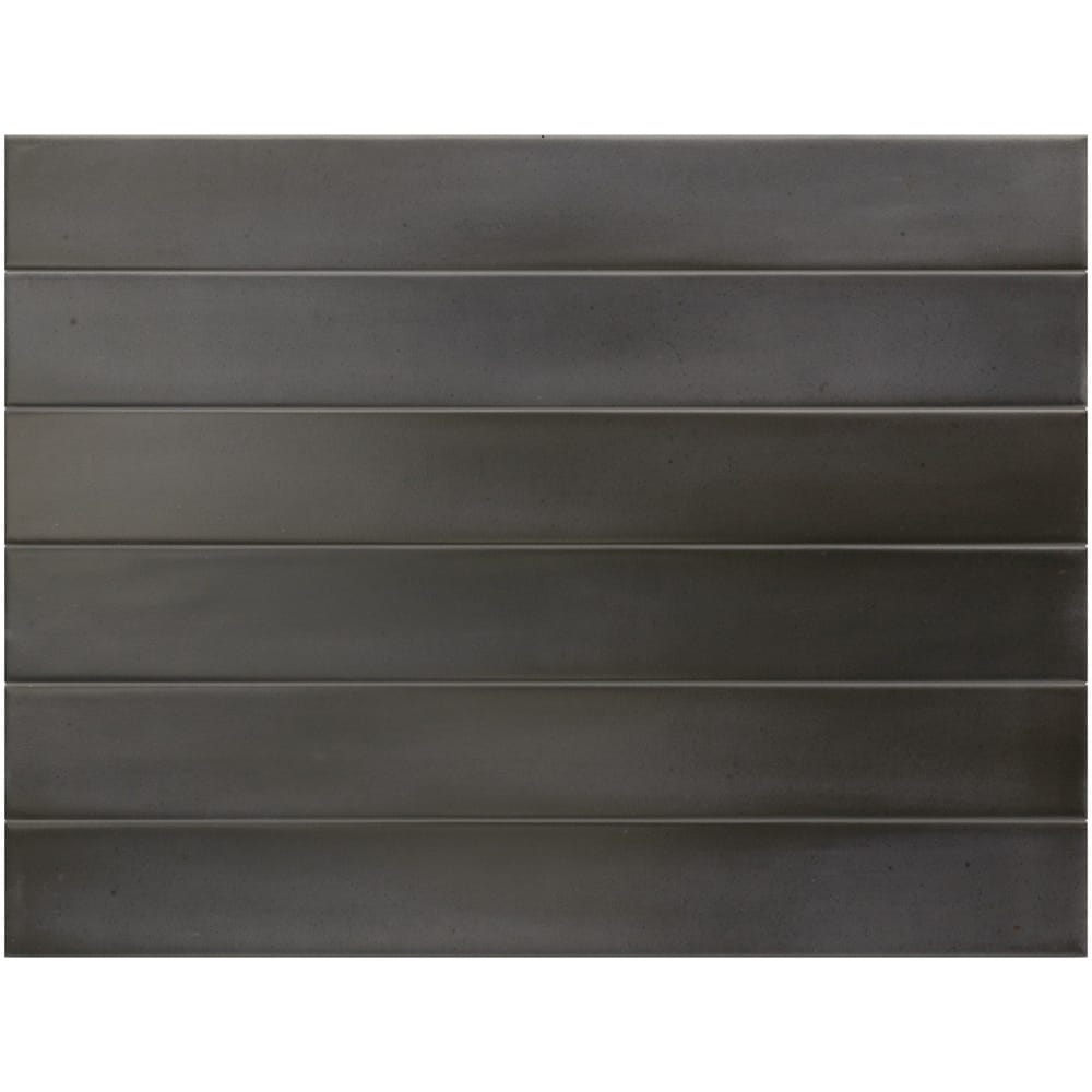DSS Tile EQU0116 MASSIMO DARK BLACK SATIN SUBWAY 50X400MM 31578 Made in Spain