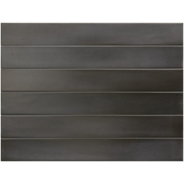 DSS Tile EQU0116 MASSIMO DARK BLACK SATIN SUBWAY 50X400MM 31578 Made in Spain
