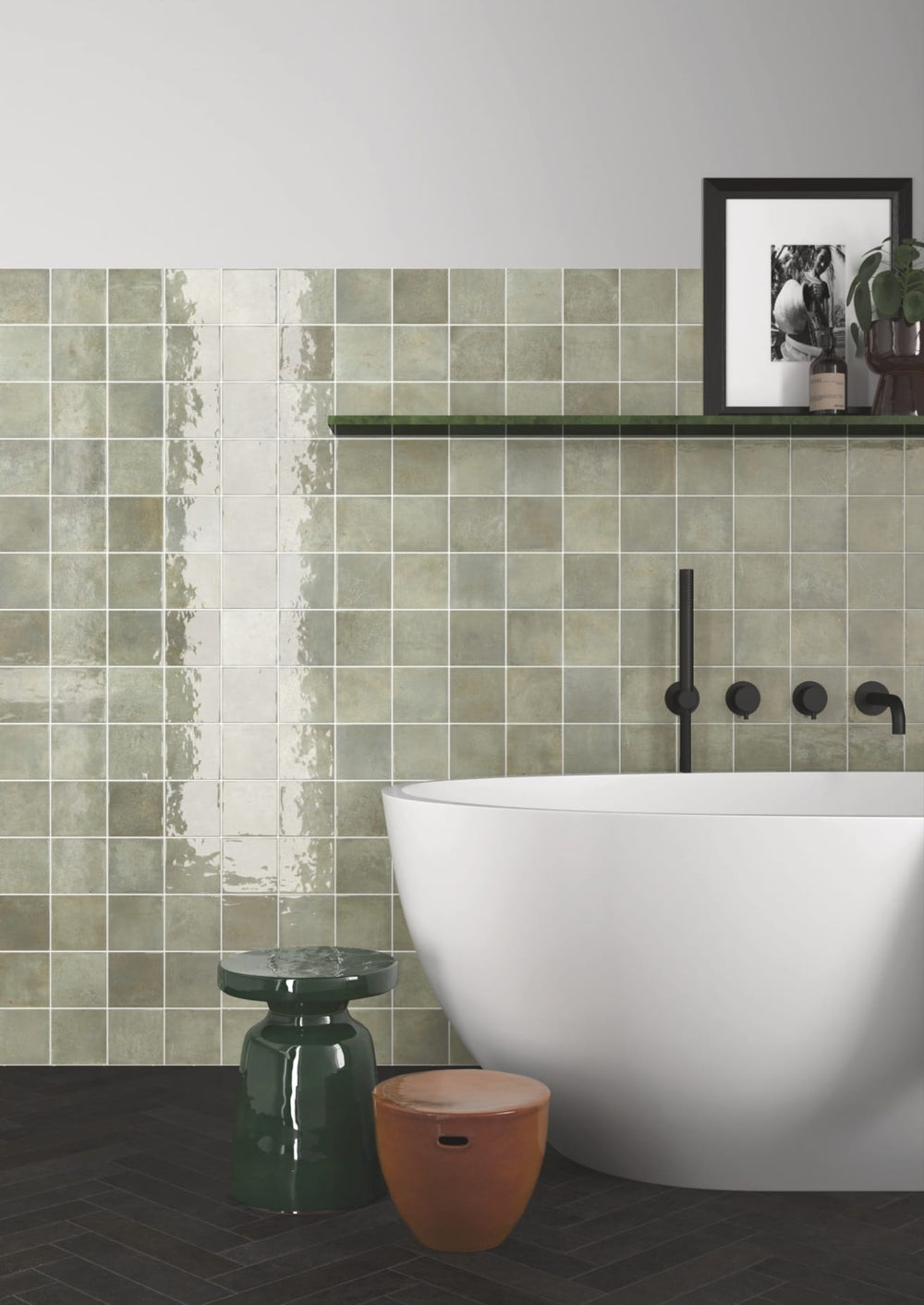 EQU0124 VERTICALE OAKMOSS GLOSS 100X100MM 31869