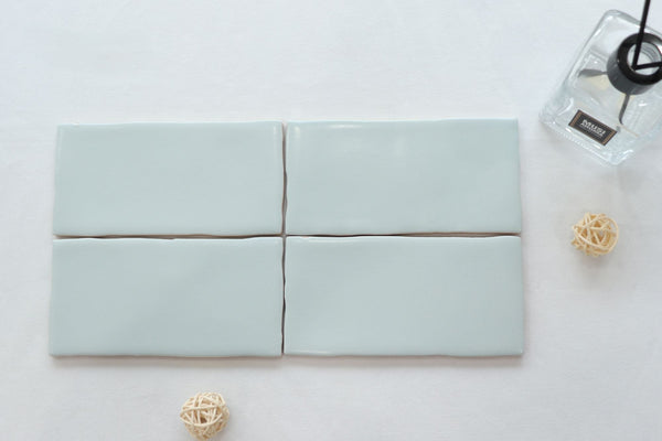 DSS Tile JLA0001	 LODGE SUBWAY WAVY EDGE MATT MINT GREEN 75X150MM 07WCM7M