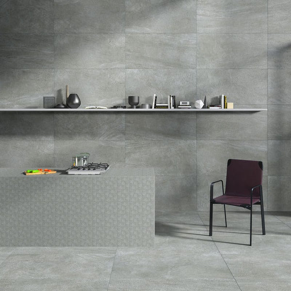 DSS Tile MAC0042 ASPEN CHARCOAL MATT RECTIFIED 600X600MM AS04