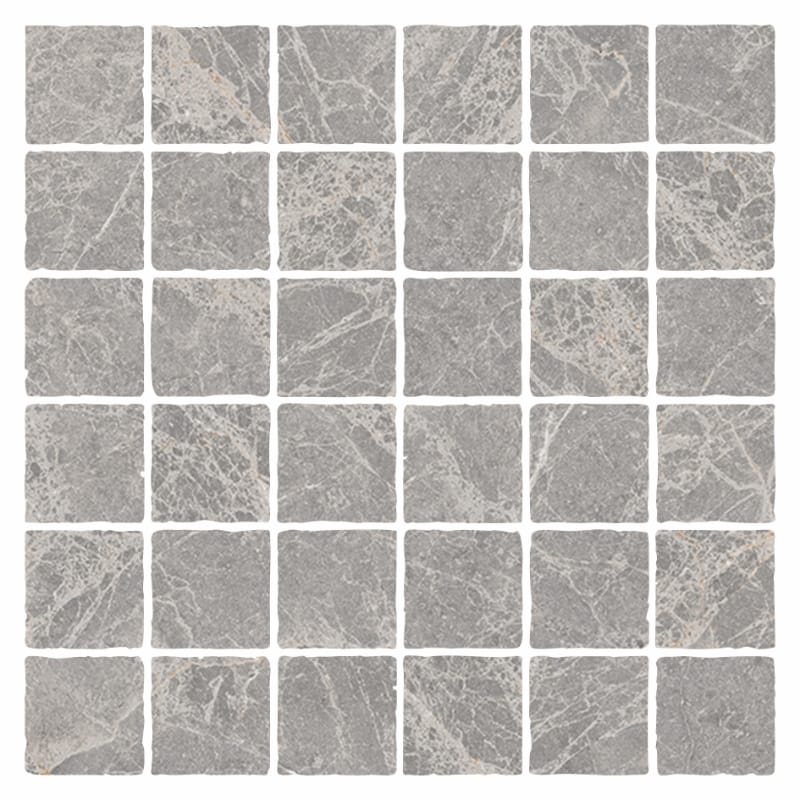 DSS Tile MAC0084 PIETRA LEADEN TUMBLE MOSAIC 48X48 298X298MM PT03M7