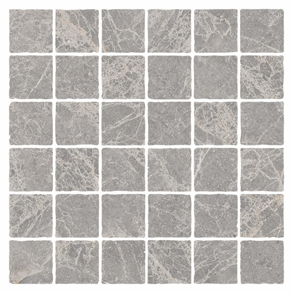DSS Tile MAC0084 PIETRA LEADEN TUMBLE MOSAIC 48X48 298X298MM PT03M7