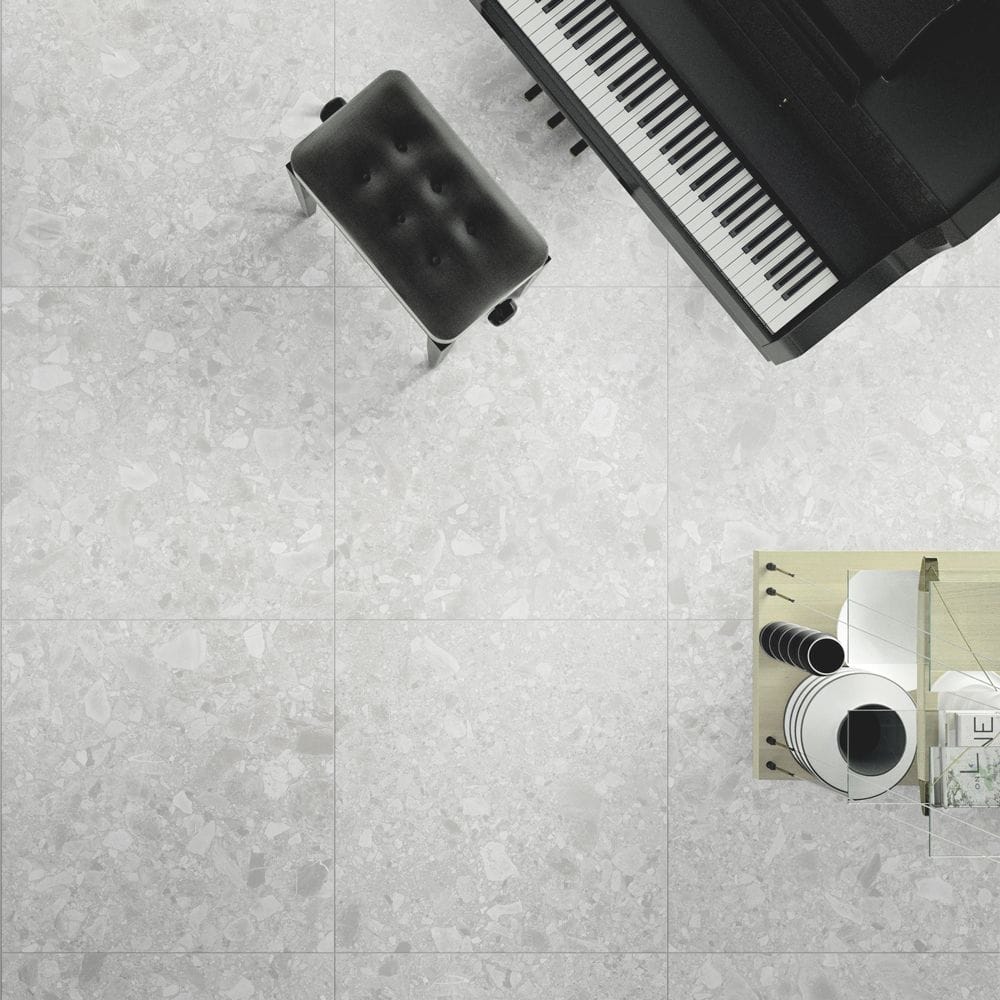 MG0001	VERONA WHITE TERRAZZO MATT RECTIFIED 600X600MM TZ6001