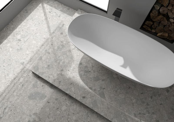 DSS Tile MG0002	VERONA SILVER TERRAZZO MATT RECTIFIED 600X600MM TZ6002