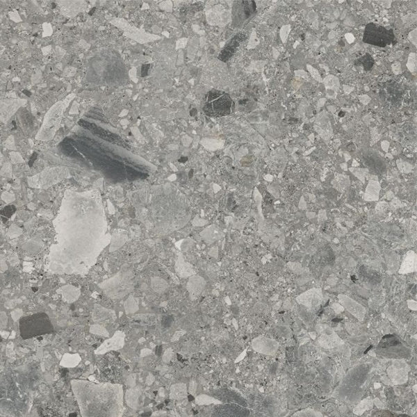 DSS Tile MG0003	VERONA DARK GREY TERRAZZO MATT RECTIFIED 600X600MM TZ6003
