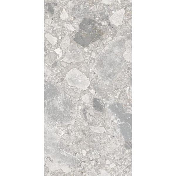DSS Tile MG0008	VERONA SILVER TERRAZZO MATT RECTIFIED 300X600MM TZ6302