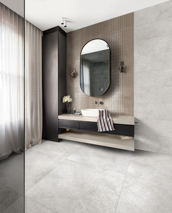 DSS Tile RAG0013 GLACE MASTICE GLOSS STRUCTURE 3D RAYE 75X200MM 00RAEM52 Made in Spain