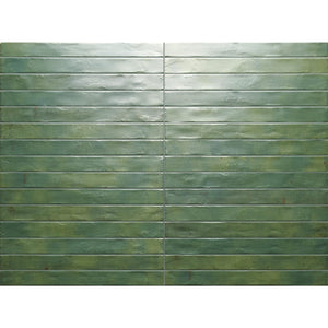 DSS Tile RON0010 GRAFFITI SUBWAY GREEN SATIN 48X450MM J92634