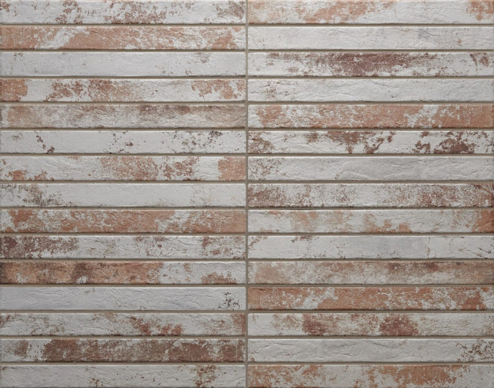 RON0017 HARLEM RED WHITE BRICK SUBWAY 48X450MM J92497