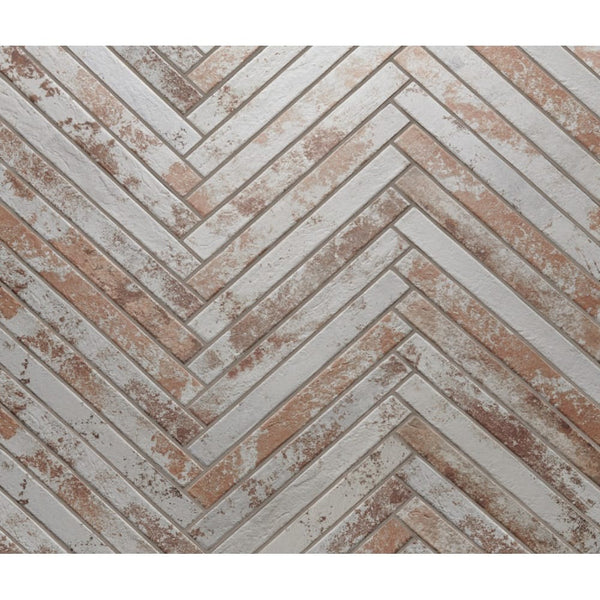 DSS Tile RON0017 HARLEM RED WHITE BRICK SUBWAY 48X450MM J92497