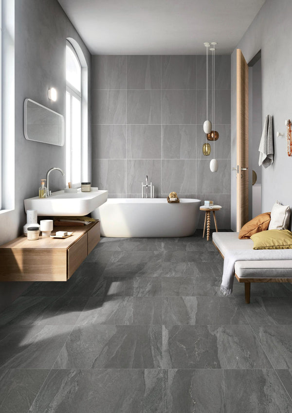DSS Tile XIN0026 SANDSTONE BLACK MATT 600X600X10MM 660R766