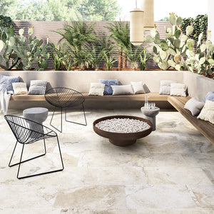 Everstone StoneAge 3D Natural Finish 600x1200mm Made in Italy - Travertine Argento