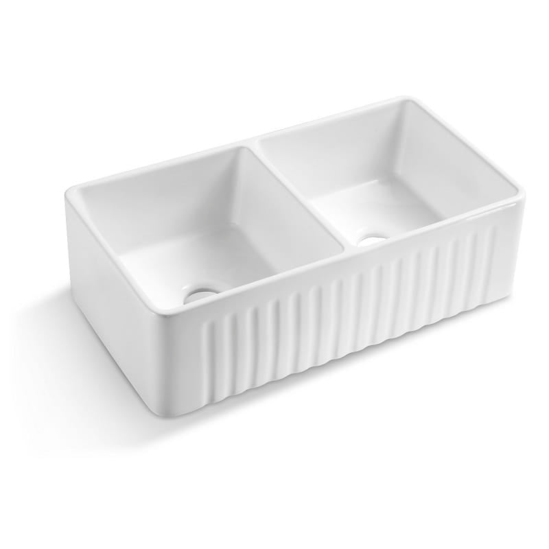ECT Sinks BS 8545 Double Bowl Ceramic Butler Sink