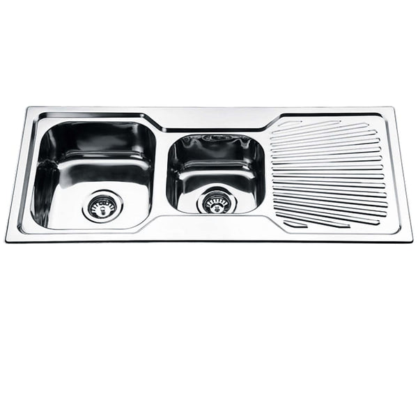 ECT Sinks SS FN108SQ DANTE One and 1/2 Bowl with Drainer.