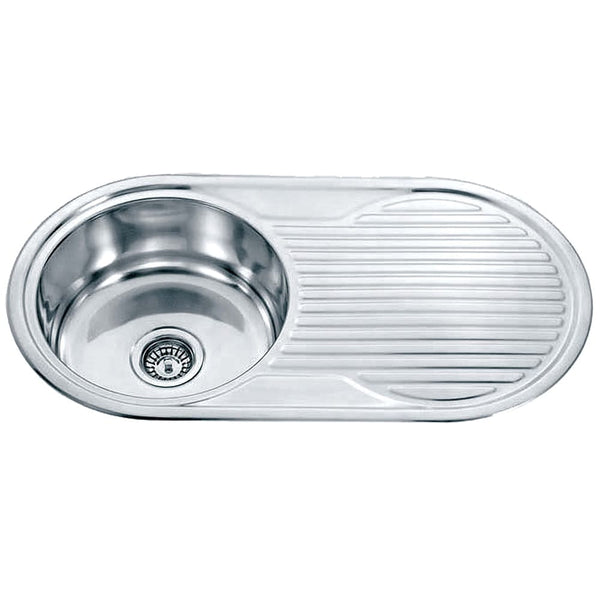 ECT Sinks SS L89L DANTE Single Bowl with Drainer