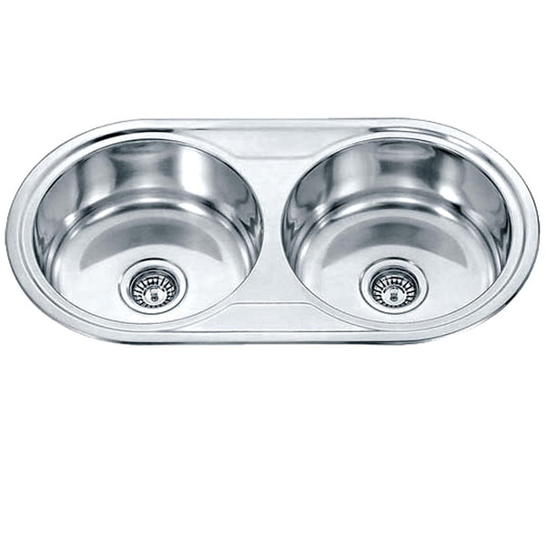 ECT Sinks SS LL89L DANTE Double Bowl Capacity: 2x20L