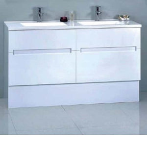 ECT Vanities BELLA 1500 Vanity with Double Bowls Ceramic Top