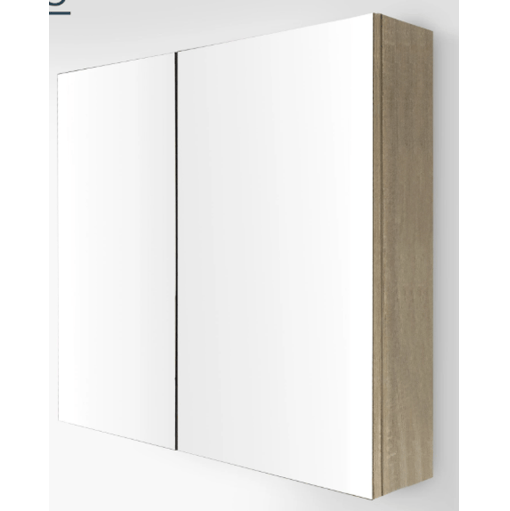 ECT Vanities MIRO NUTRO75 NUTRO Light Oak Mirror Shaving Cabinet 750x750x130mm