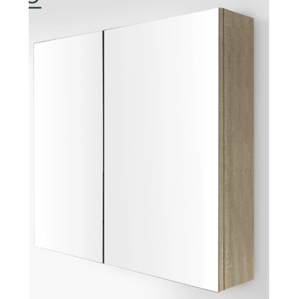 ECT Vanities MIRO NUTRO75 NUTRO Light Oak Mirror Shaving Cabinet 750x750x130mm