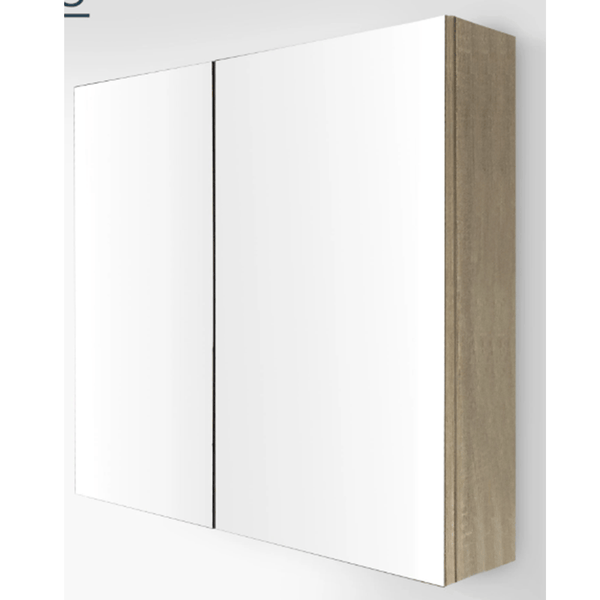 ECT Vanities MIRO NUTRO90 NUTRO Light Oak Mirror Shaving Cabinet 900x750x130mm