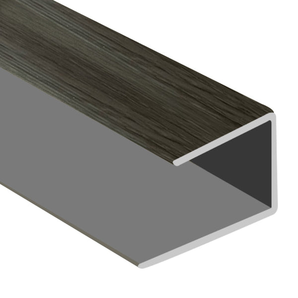 Timber Flooring Metal Senior End Trim - EL DARK GREY