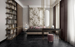EST Tile EST 02567 PIEMME 600X600MM MAJESTIC ROYAL NERO NAT/RET MADE IN ITALY