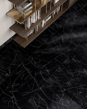 EST Tile EST 02567 PIEMME 600X600MM MAJESTIC ROYAL NERO NAT/RET MADE IN ITALY