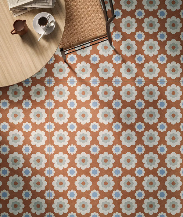 EST Tile EST 05241 PIEMME 600X1200MM HOMEY FLOWER COTTO NAT/RET MADE IN ITALY